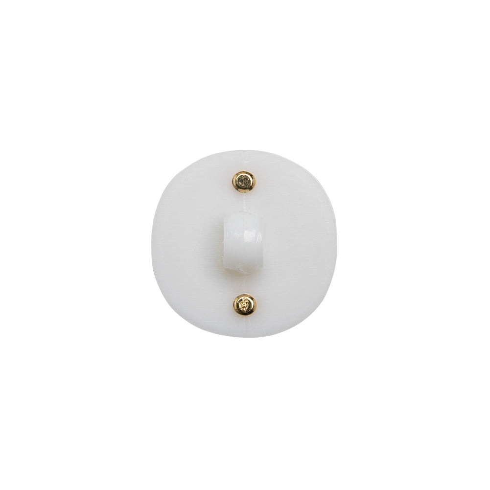2-Piece Plastic Shank Back Button - White and Gold - 24L/15mm - Joann Fabrics