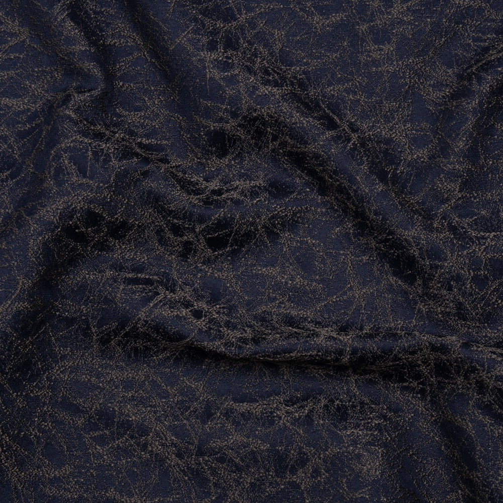 Satin-Faced Jacquard - Indigo Cracked - British Imported) - Joann Fabrics