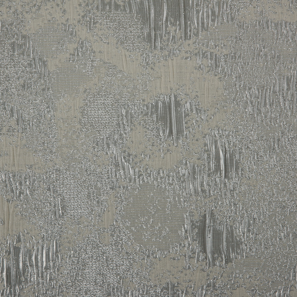 Metallic Silver/Ivory Abstract Brocade - Joann Fabrics