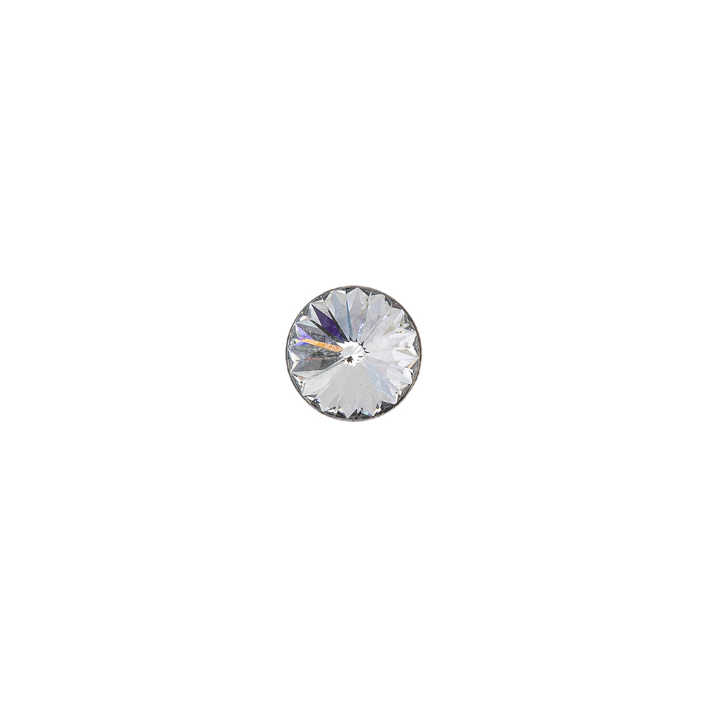 Vintage Swarovski Crystal and Silver Aluminum Finished Shank Back Button - 10L/6mm - Joann Fabrics