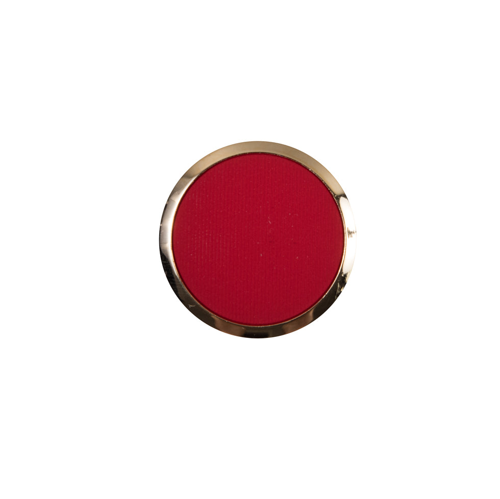 Italian Red and Gold Plastic Shank-Back Button - 24L/15mm - Joann Fabrics
