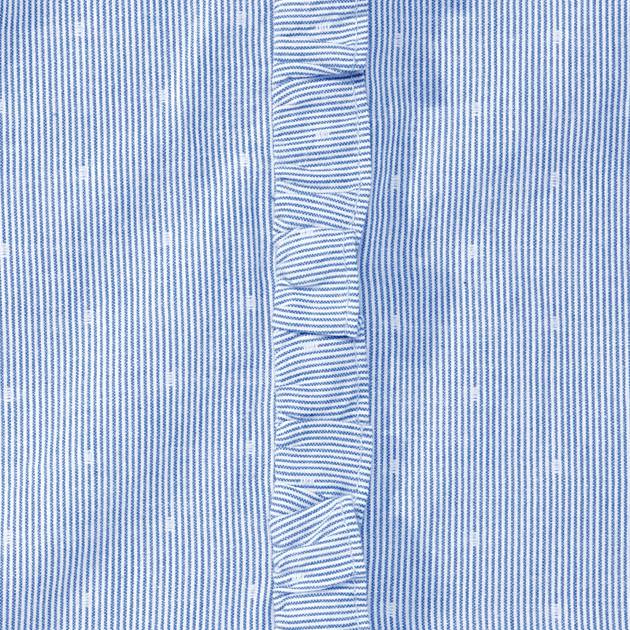Textured-Dot Stripe Smocked Shirt - Northstyle Catalog