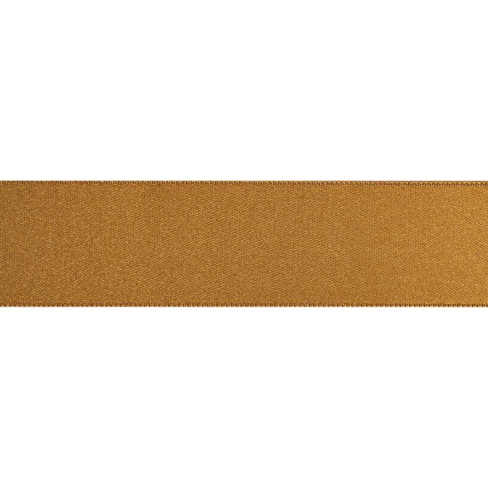 Dark Gold Double Face French Satin Ribbon - 1