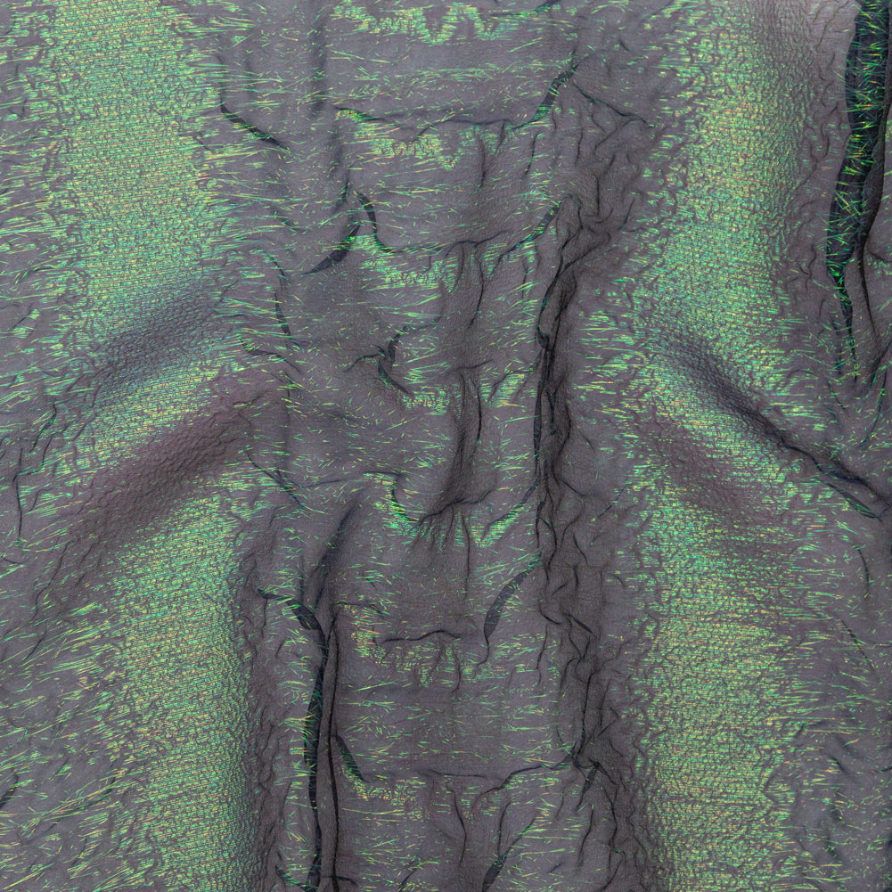 Metallic Double Layer Organza - Green and Blue Iridescent Stripes - Joann Fabrics