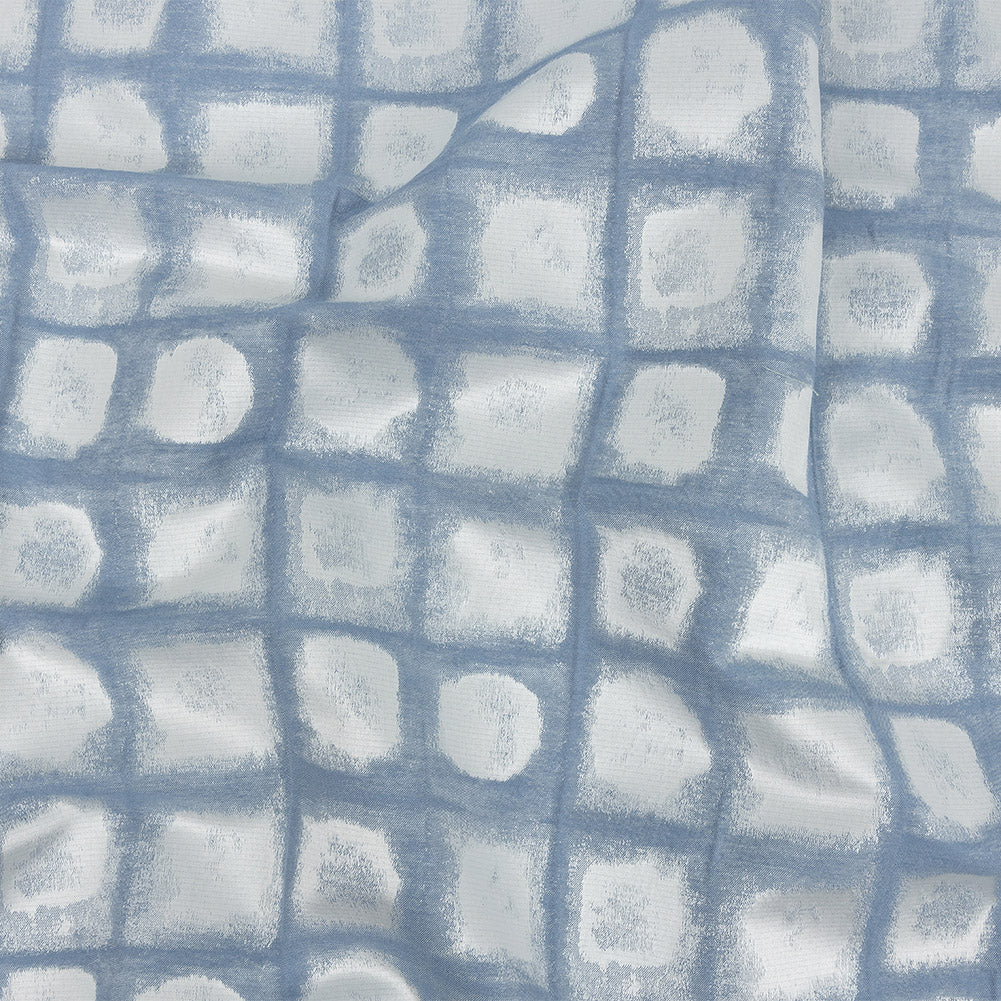 Drapery Jacquard - Denim Painterly Squares - British Imported - Joann Fabrics