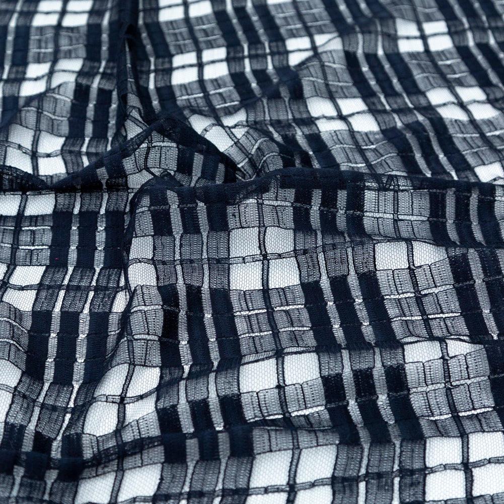 Midnight Navy Plaid Polyester Netting - Joann Fabrics