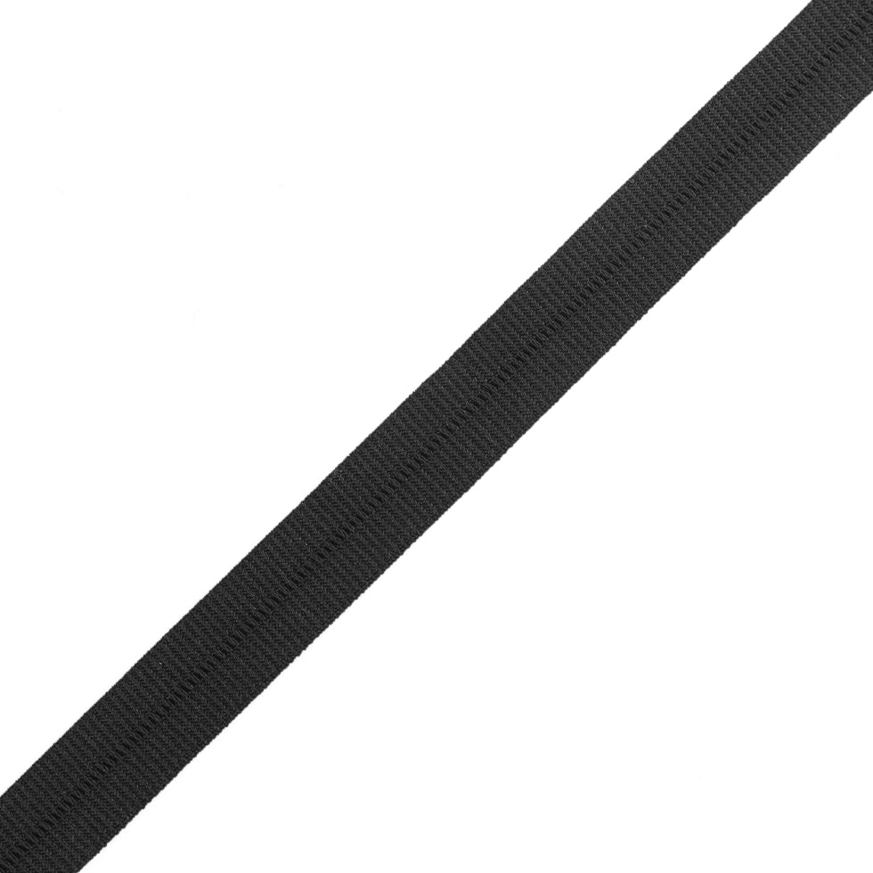 Black Stretch Fold Over Grosgrain - 0.625