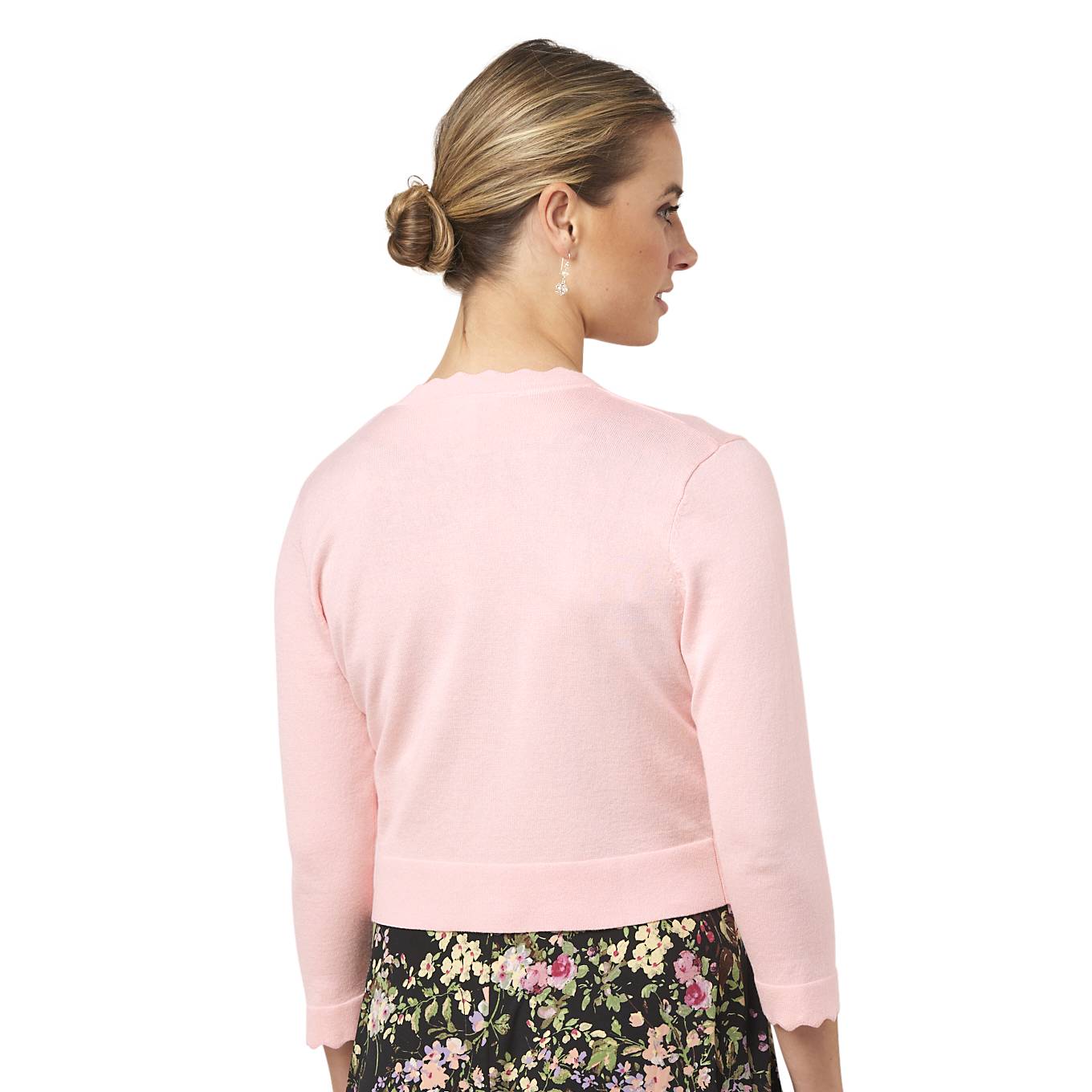 Scallop Trim Shrug, Shell Buttons, Ribbed Trim - Northstyle Catalog