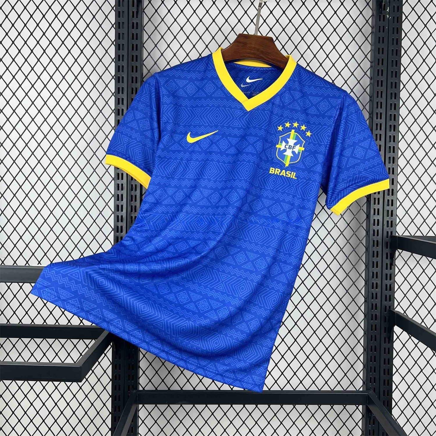 Brazil 2026 Diamond Texture Blue Special Jersey - Fans Version - UnitedFutballJersey