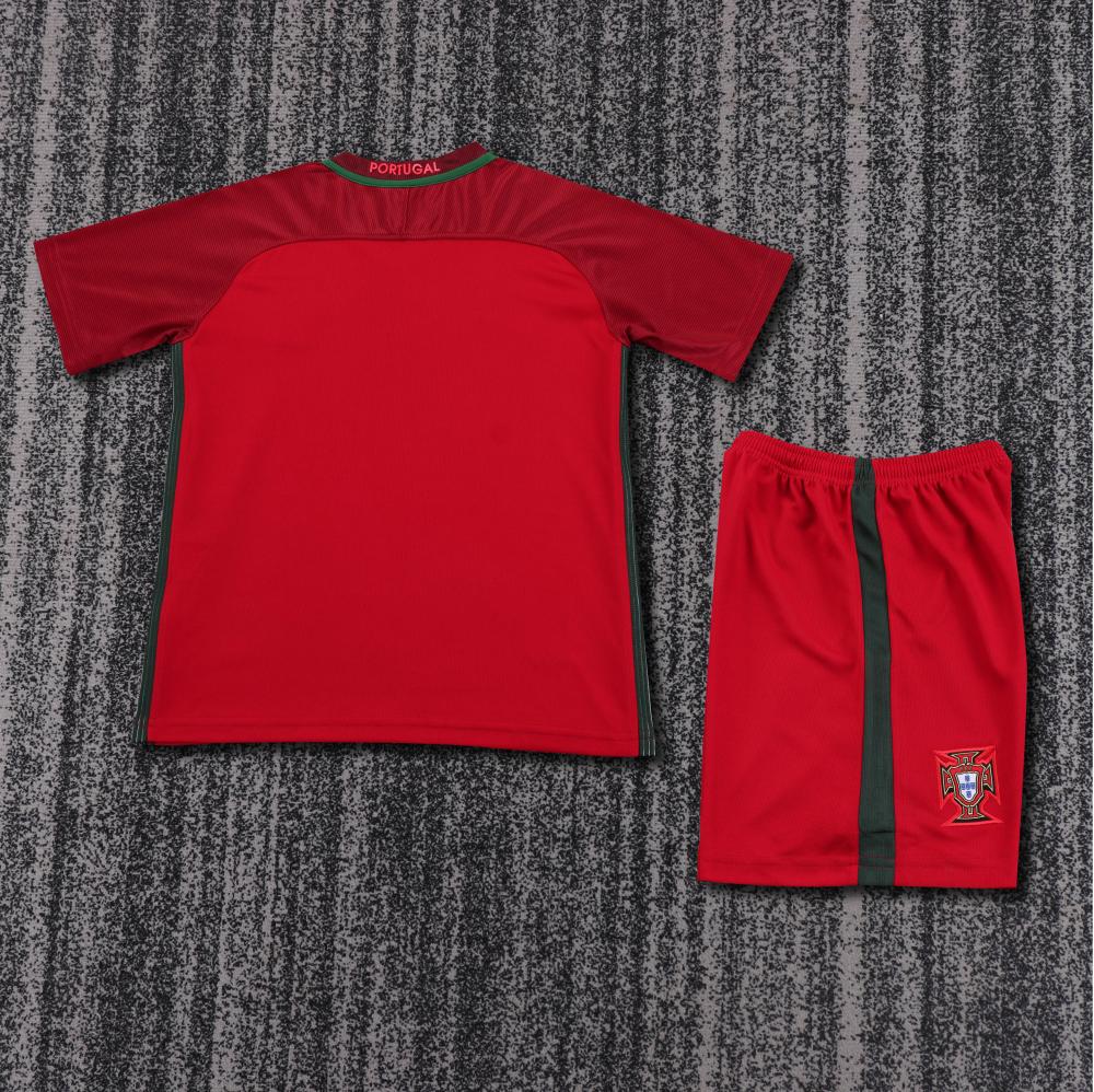 2016 Retro Portugal Home Football Shirt 1:1 Thai Quality Kids Size