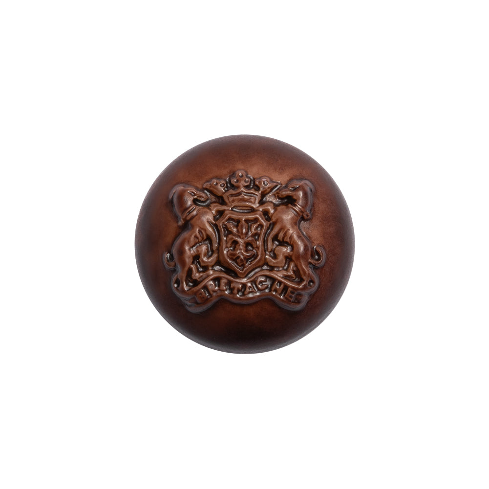 Half Dome Plastic Shank Back Button - Bordeaux Coat of Arms Embossed - 30L/19mm - Joann Fabrics