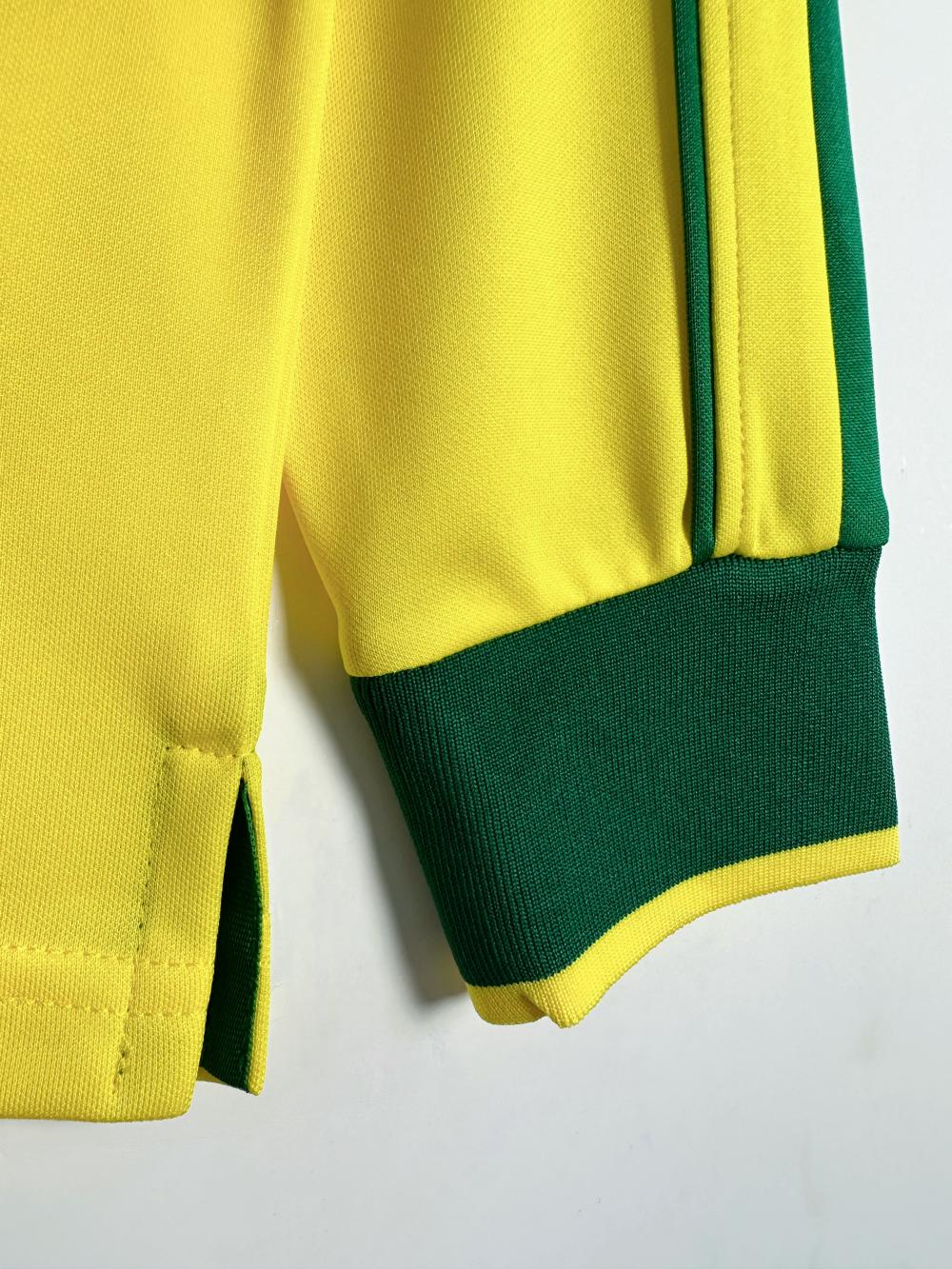 1998 Retro Long Sleeve Brazil Soccer Jersey Home 1:1 Thai Quality
