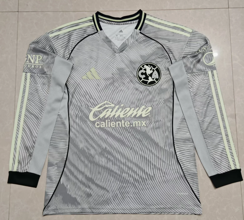 2025/2026 Long Sleeve Club América Third Away Football Shirt 1:1 Thai Quality