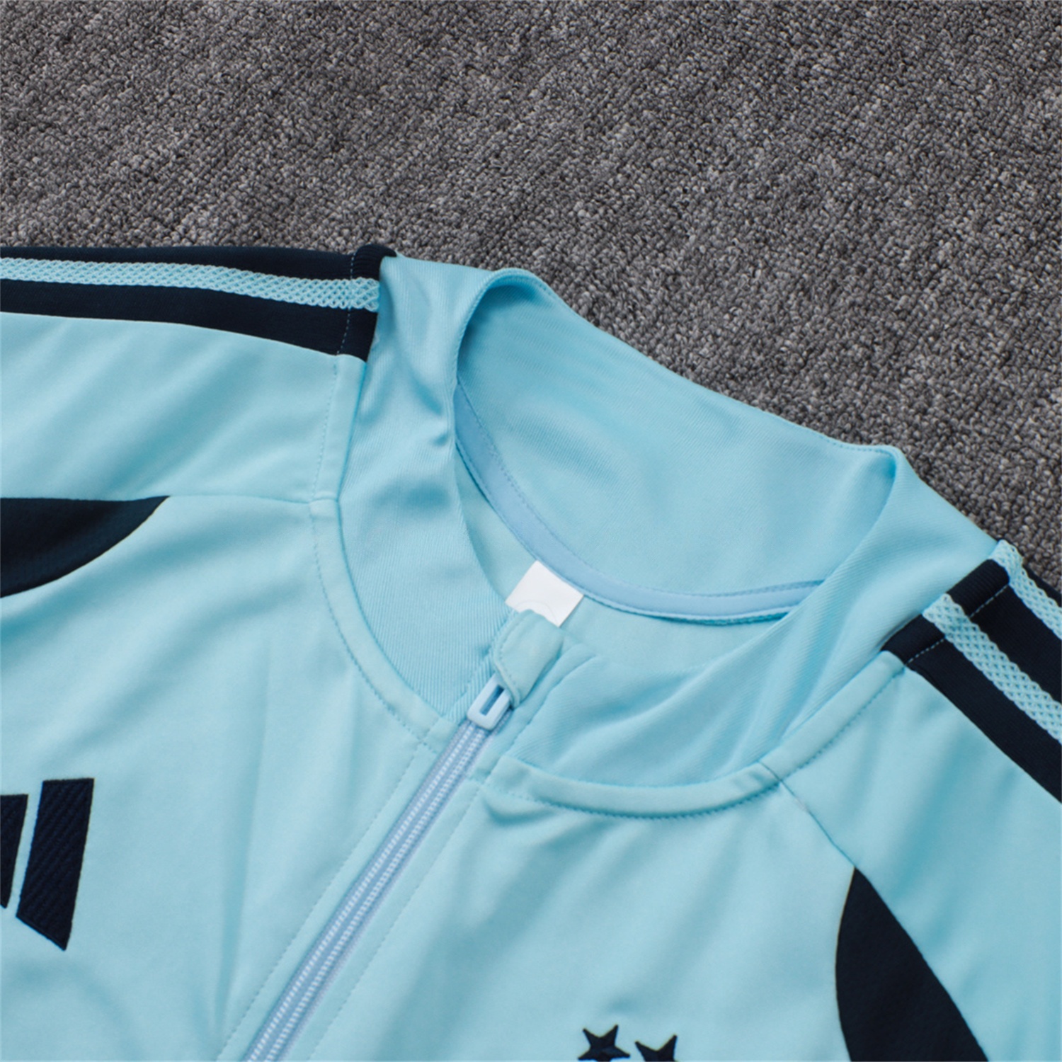 Argentina 25-26 Windbreaker Training Set - Light Blue Top and Black Pants - UnitedFutballJersey