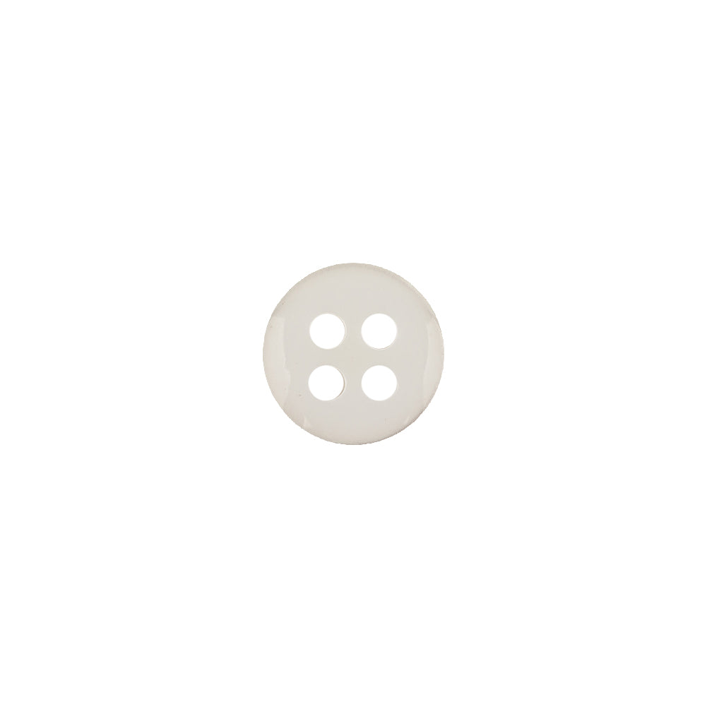 Semi Shiny Ghostly White Narrow Rimmed 4-Hole Button - 16L/10mm - Joann Fabrics