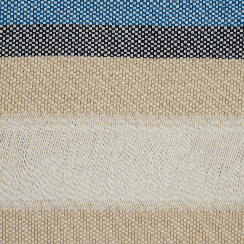 Sea NY Navy and Gilded Beige Striped Cotton Canvas - Joann Fabrics