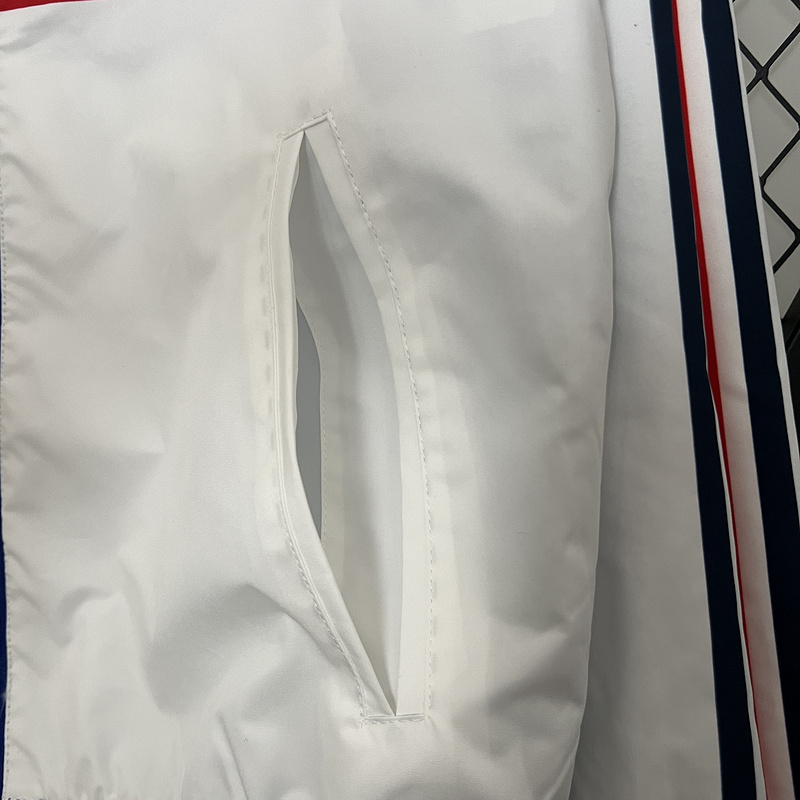2024 France  (White-Blue) Reversible Windbreaker Soccer Jersey 1:1 Thai Quality