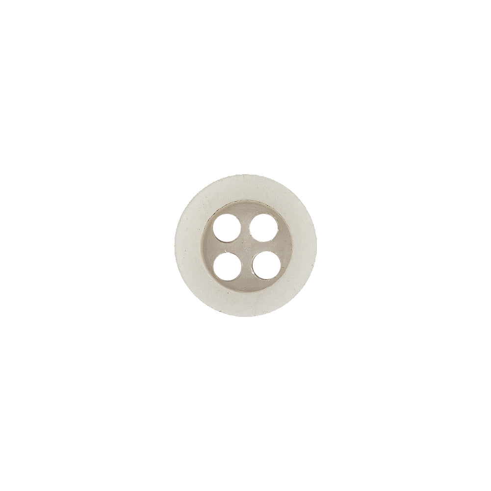 Plastic 4-Hole Button - 18L/11.5mm - Ivory and Beige Flat Rim - Joann Fabrics