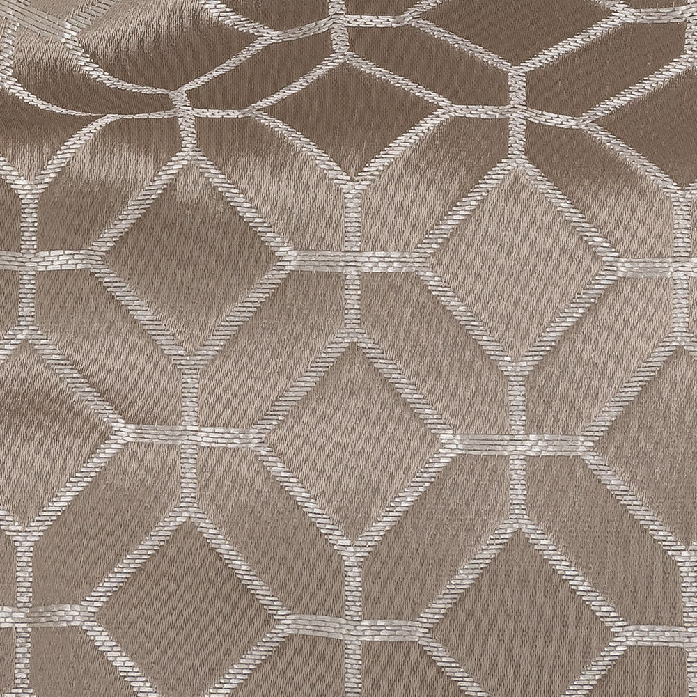 Polyester Jacquard - Taupe Tiled Geometric - British Imported - Joann Fabrics