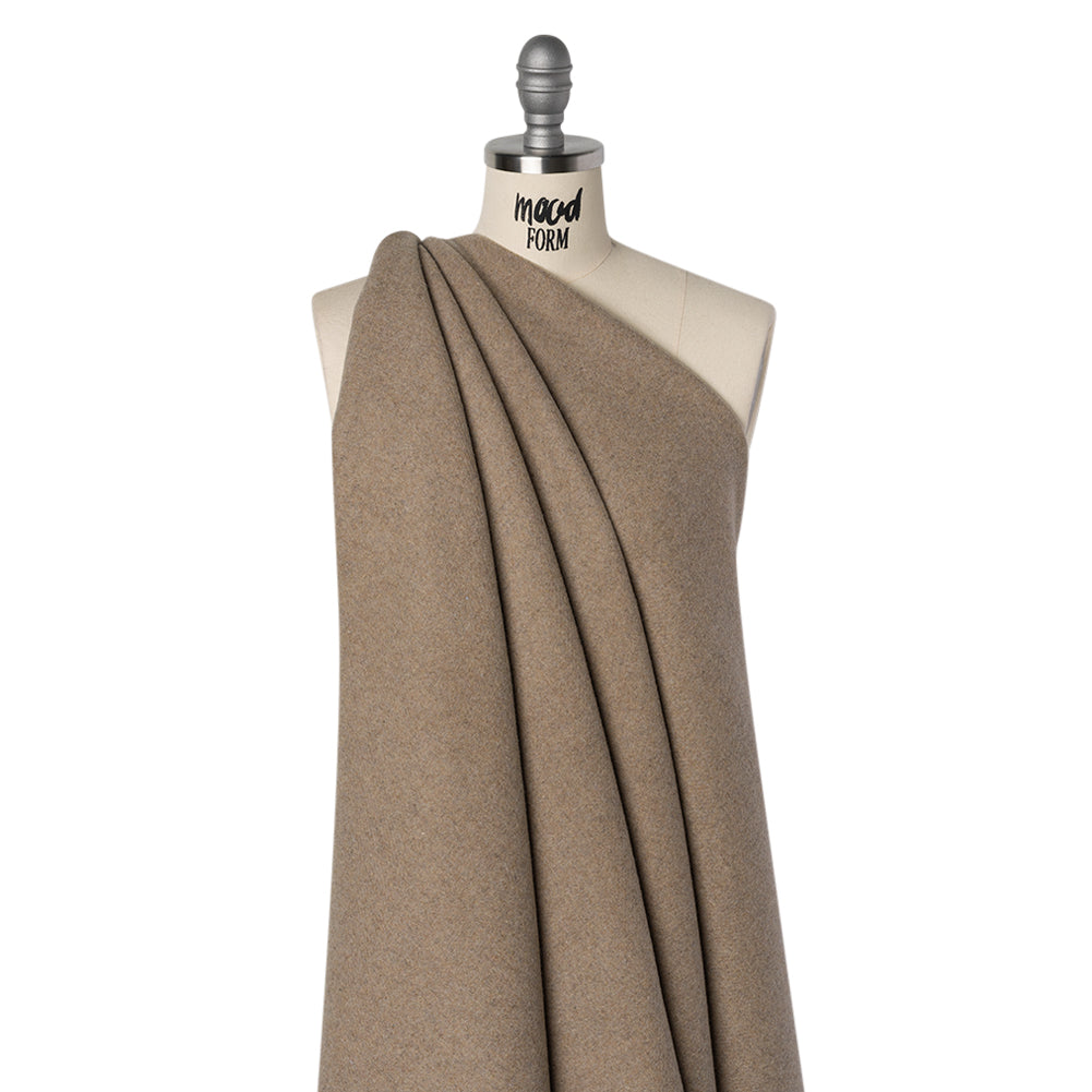 Recycled Brushed Wool Blend Twill Coating - Walnut Brown - Made in Italy - Maeve Collection - Joann Fabrics