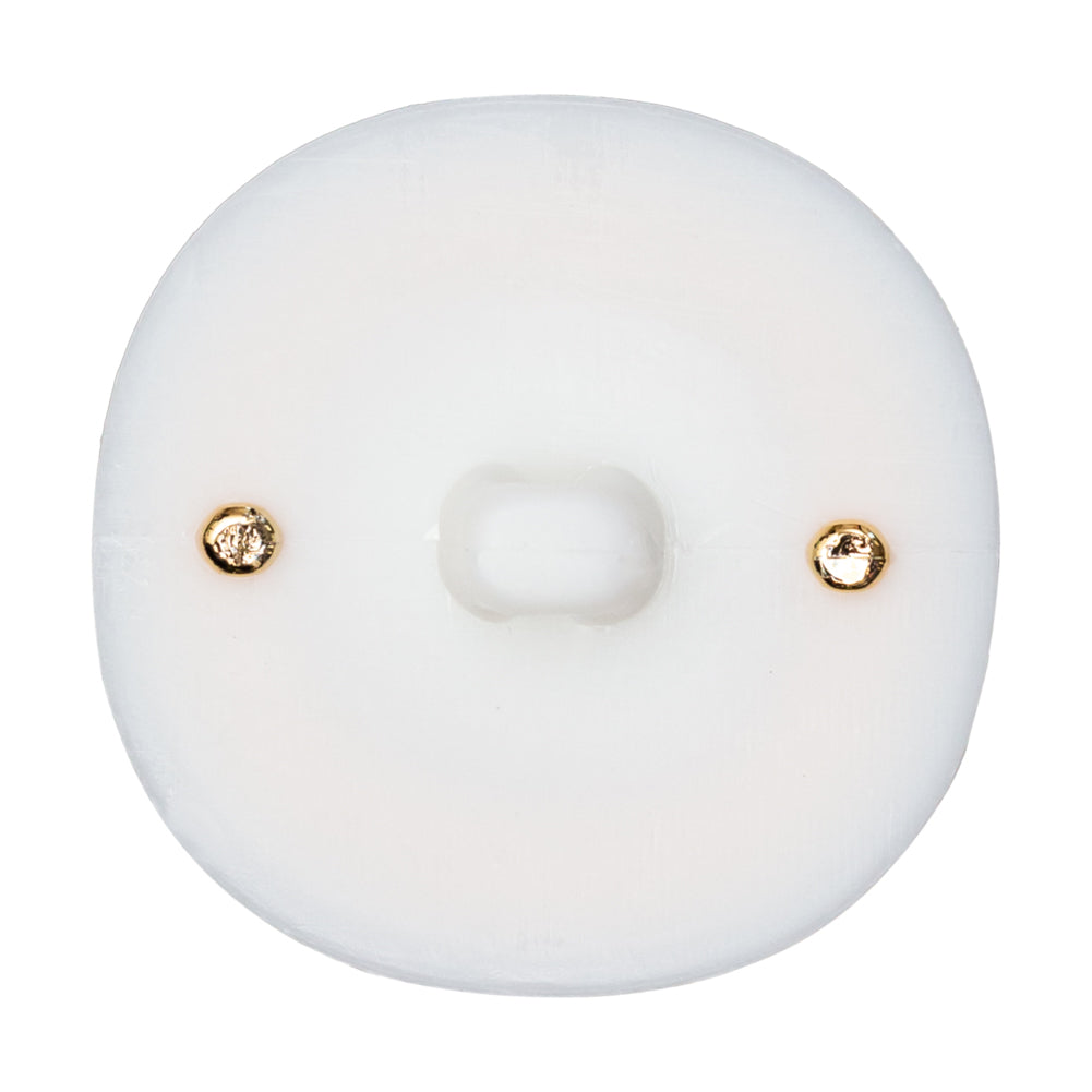 Italian White and Gold 2-Piece Plastic Button - 50L/32mm - Joann Fabrics