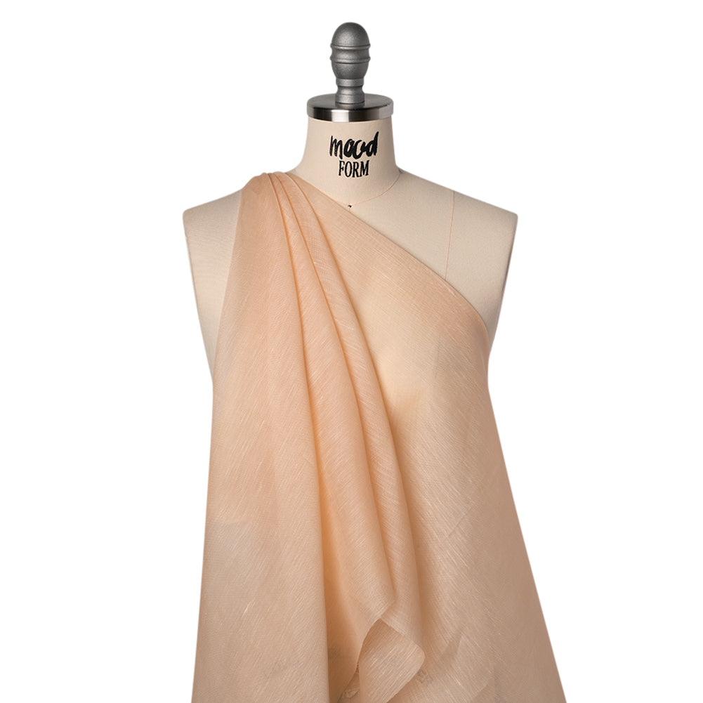 Linen and Silk Scrim - Light Peach - Famous Australian Designer Deadstock - Joann Fabrics