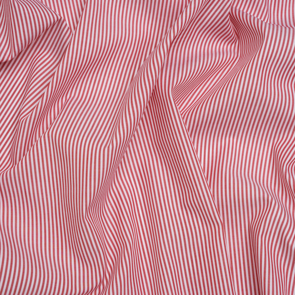 Cotton Poplin Shirting - Red and White Candy Stripes - Deadstock - Joann Fabrics