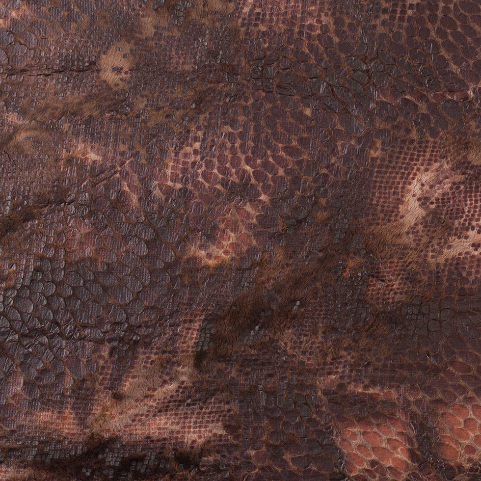 Brown Knitted Faux Fur with Reptillain Laminate - Joann Fabrics