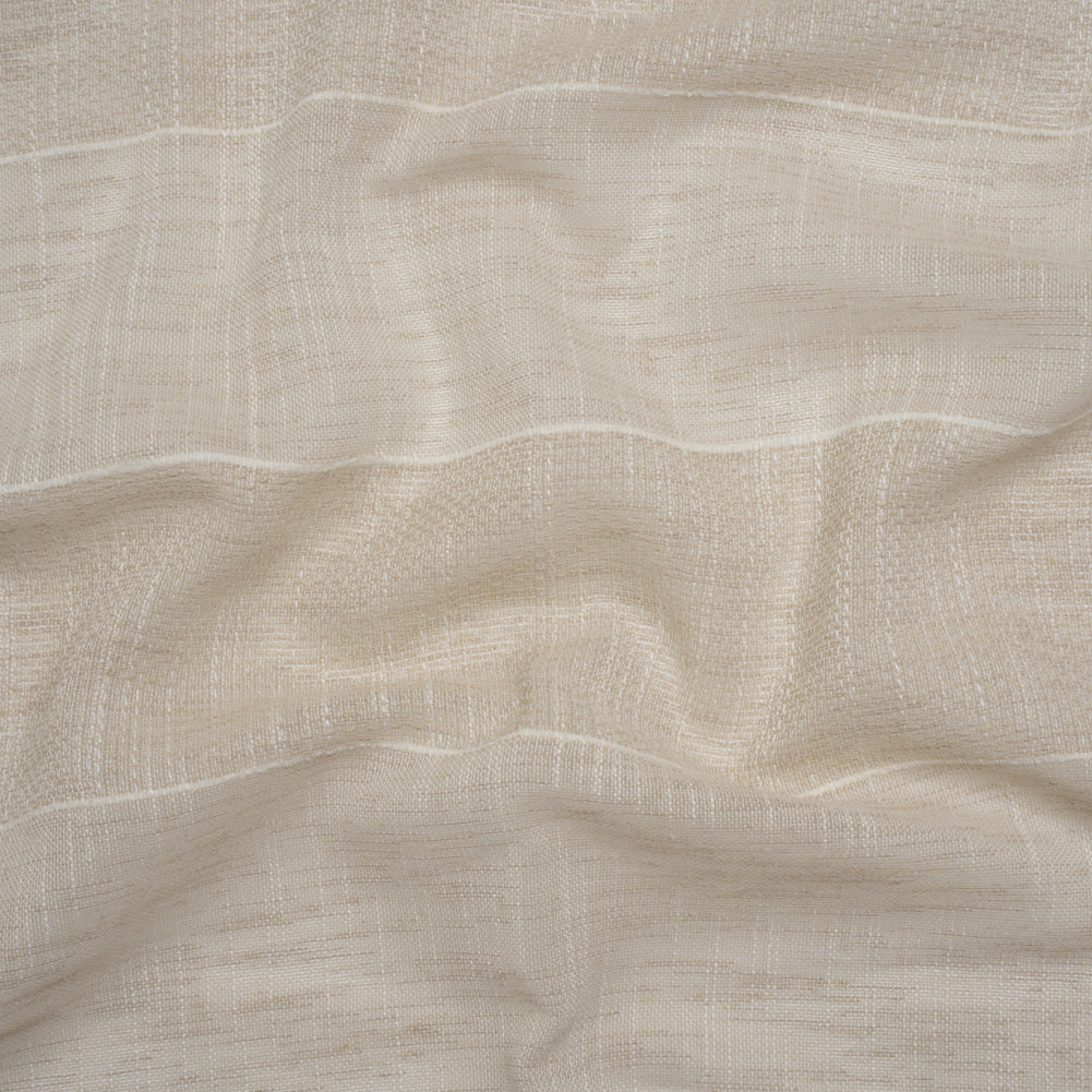 Textured Open Weave Double Wide Drapery Sheers Fabric - Sand Tactile Stripes - British Imported - Joann Fabrics