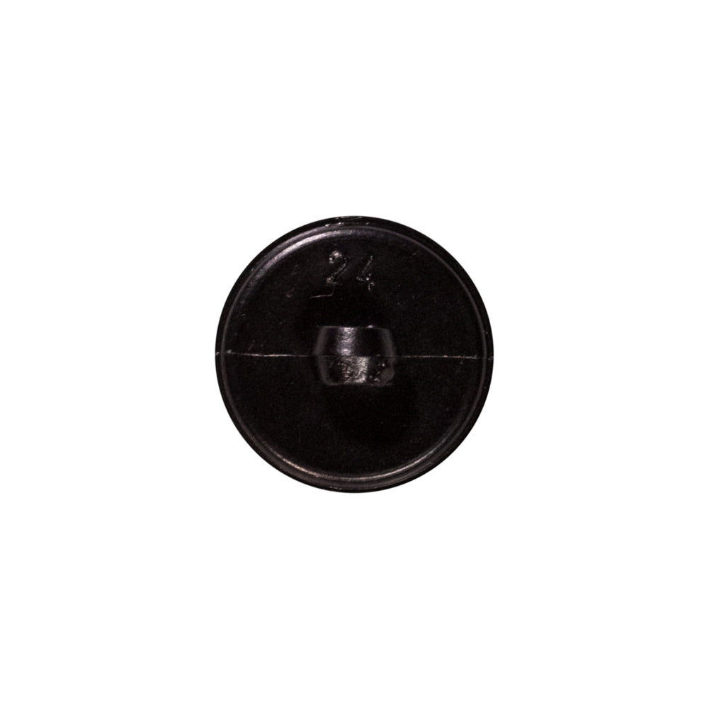 Italian Black Faux Leather Plastic Button - 24L/15mm - Joann Fabrics