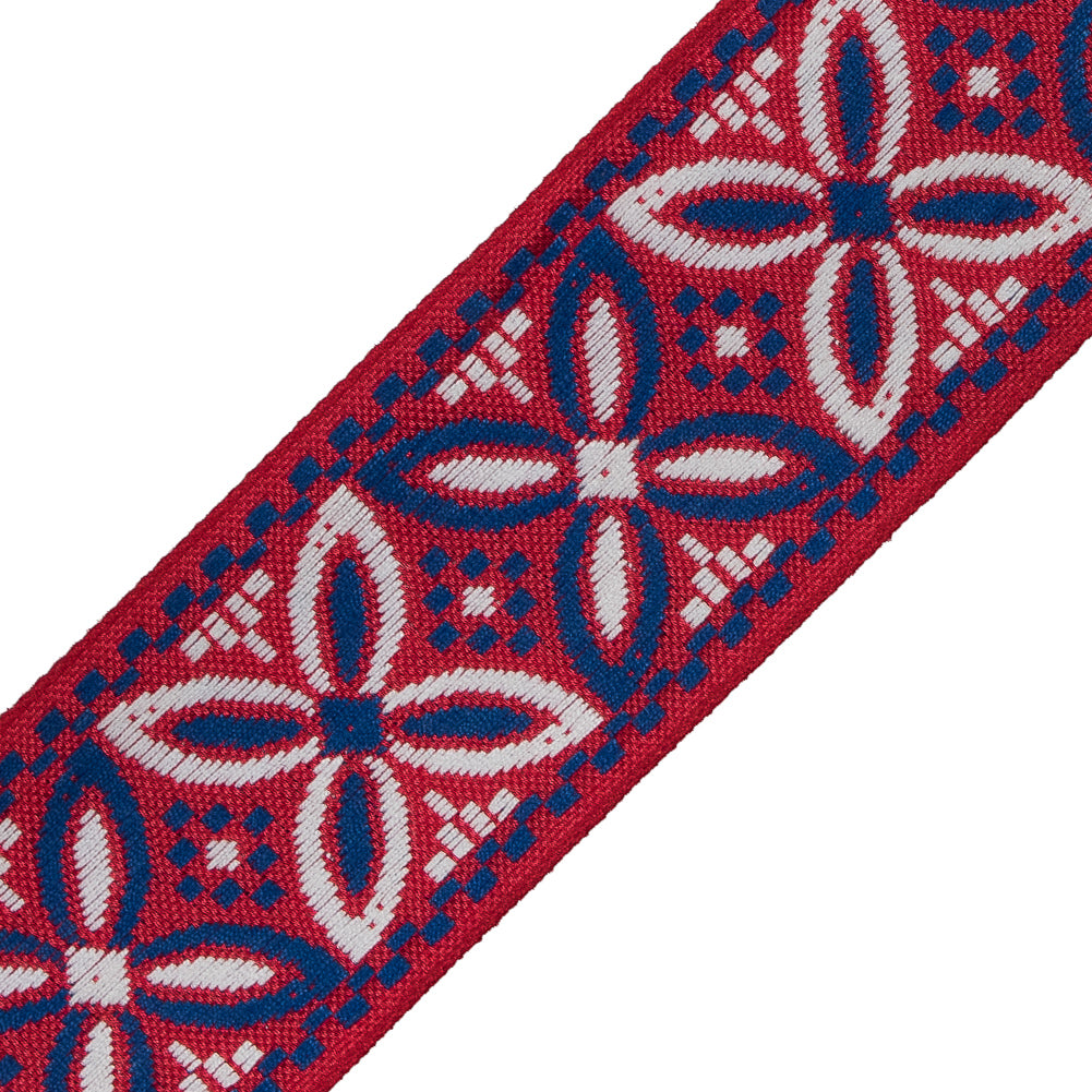 Red, White and Blue German Jacquard Ribbon - 2