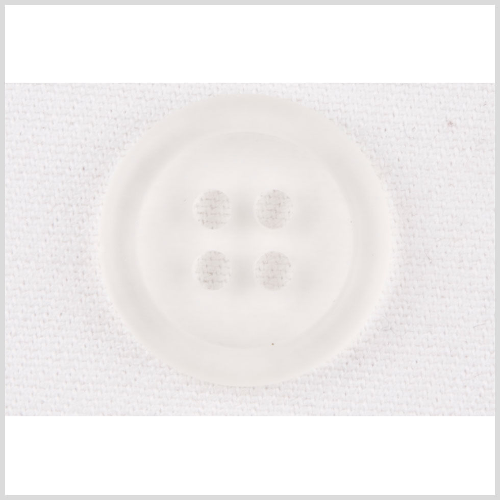 Plastic 4-Hole Button - 36L/23mm - Translucent White - Joann Fabrics