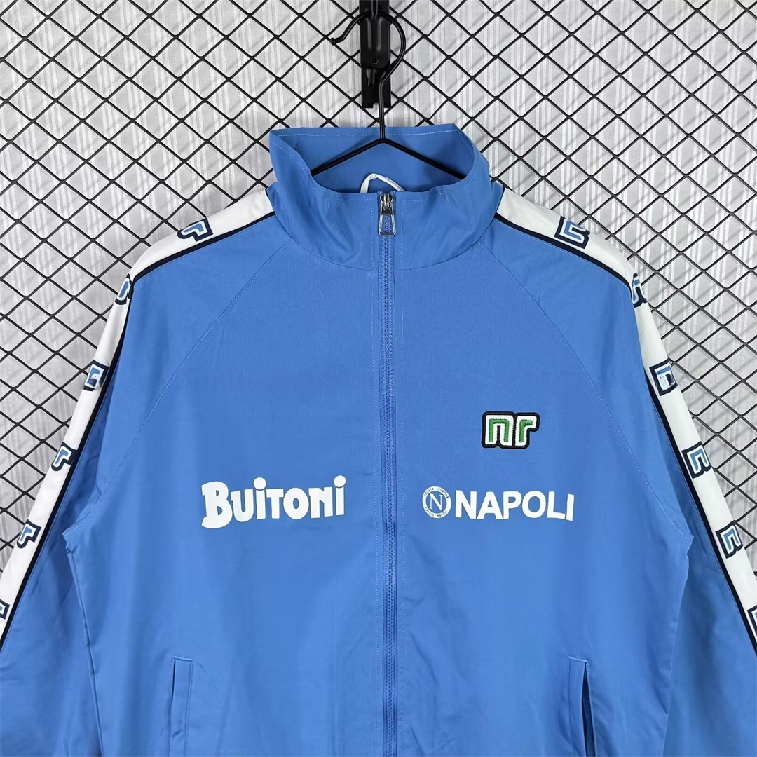 Retro Napoli 1987-88 Blue Windbreaker - UnitedFutballJersey