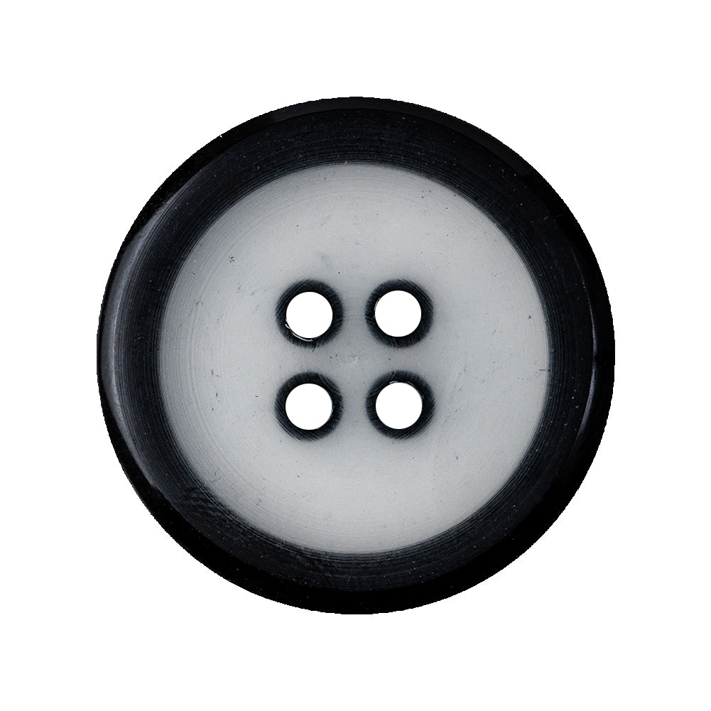 Black and Translucent Rounded Rim 4-Hole Plastic Button - 44L/28mm - Joann Fabrics