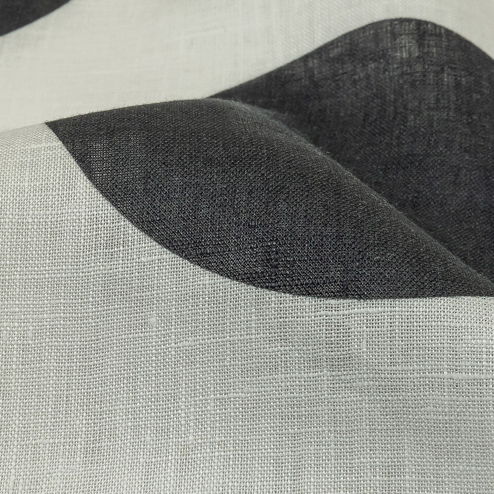 Medium Weight Linen Woven Print - Black and White Oversized Polka Dots - Joann Fabrics
