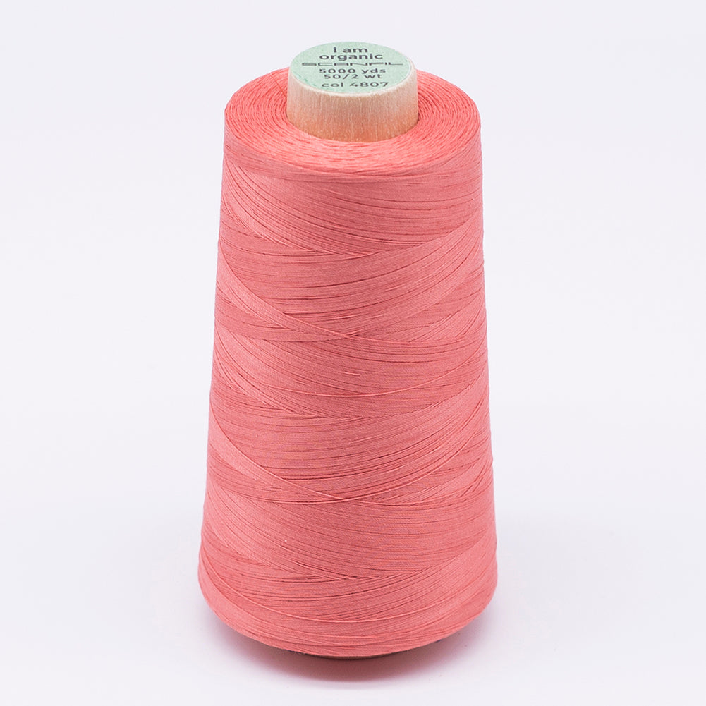 SCANFIL® 50wt Organic Pima Cotton Thread 5000 yd Cones - 4807 Burnt Coral - Joann Fabrics