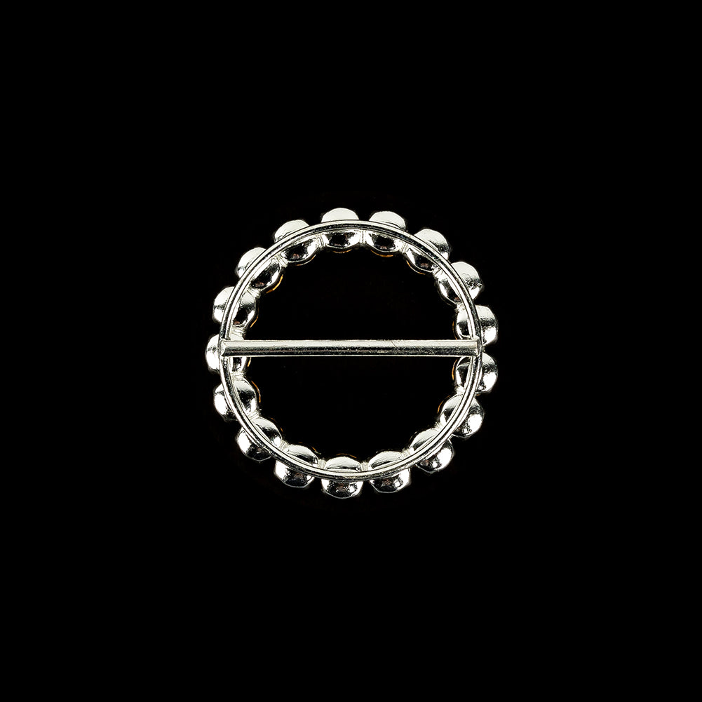 Vintage Czech Crystal Rhinestones and Silver Metal Slider - 2.25