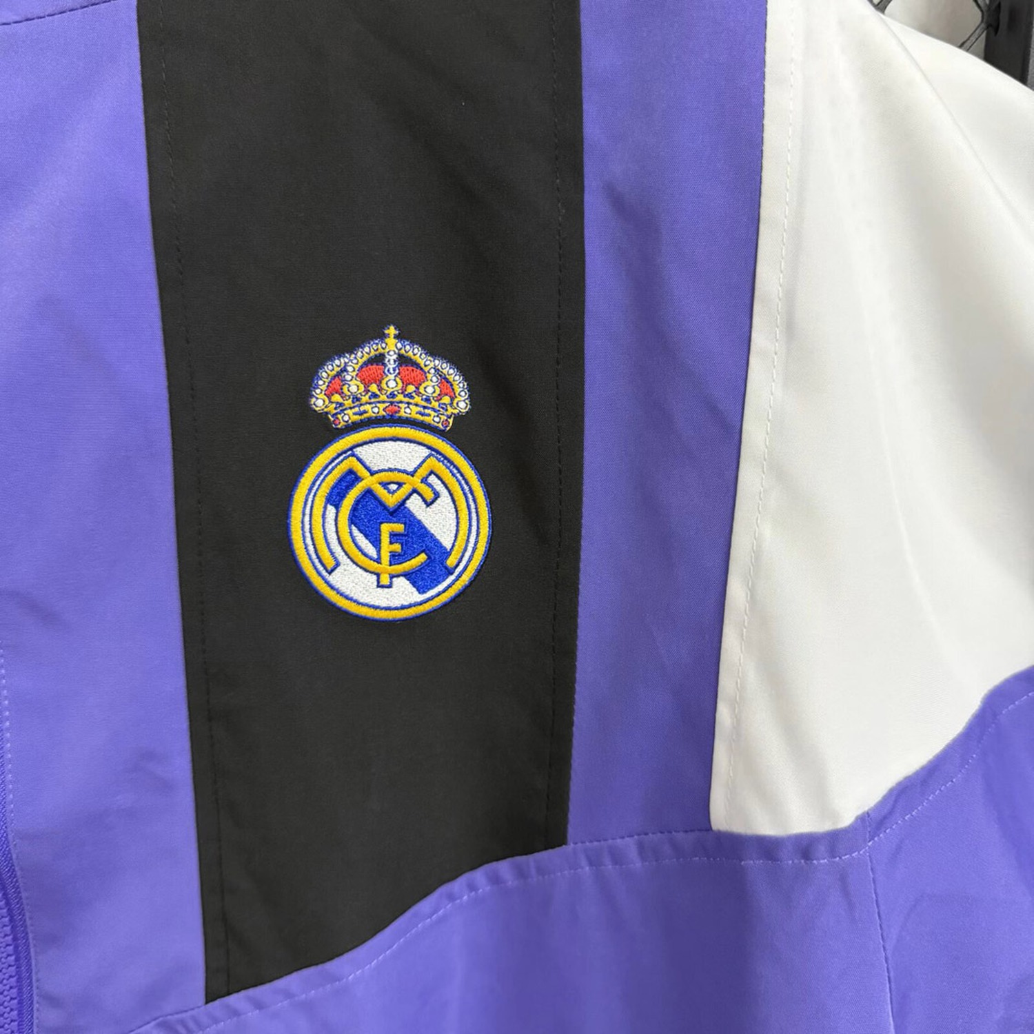 Real Madrid 26-27 EQT Purple Black Windbreaker Jacket - UnitedFutballJersey
