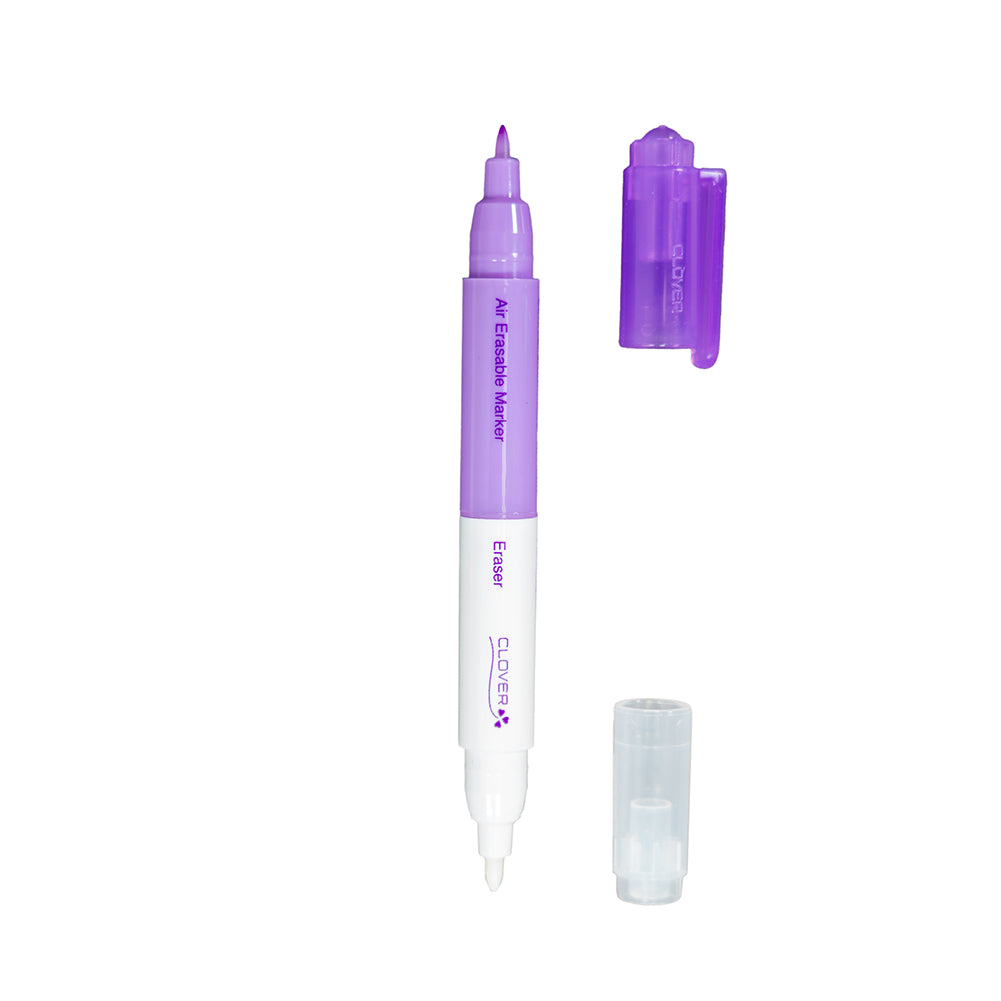 Clover Air Erasable Fabric Marker with Eraser - Purple, Fine - Joann Fabrics