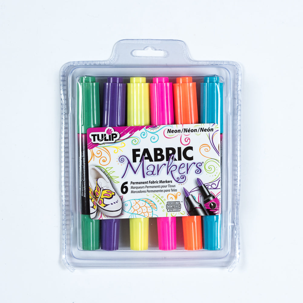 Tulip Dual Tip Neon Color Fabric Markers - 6-Pack - Joann Fabrics