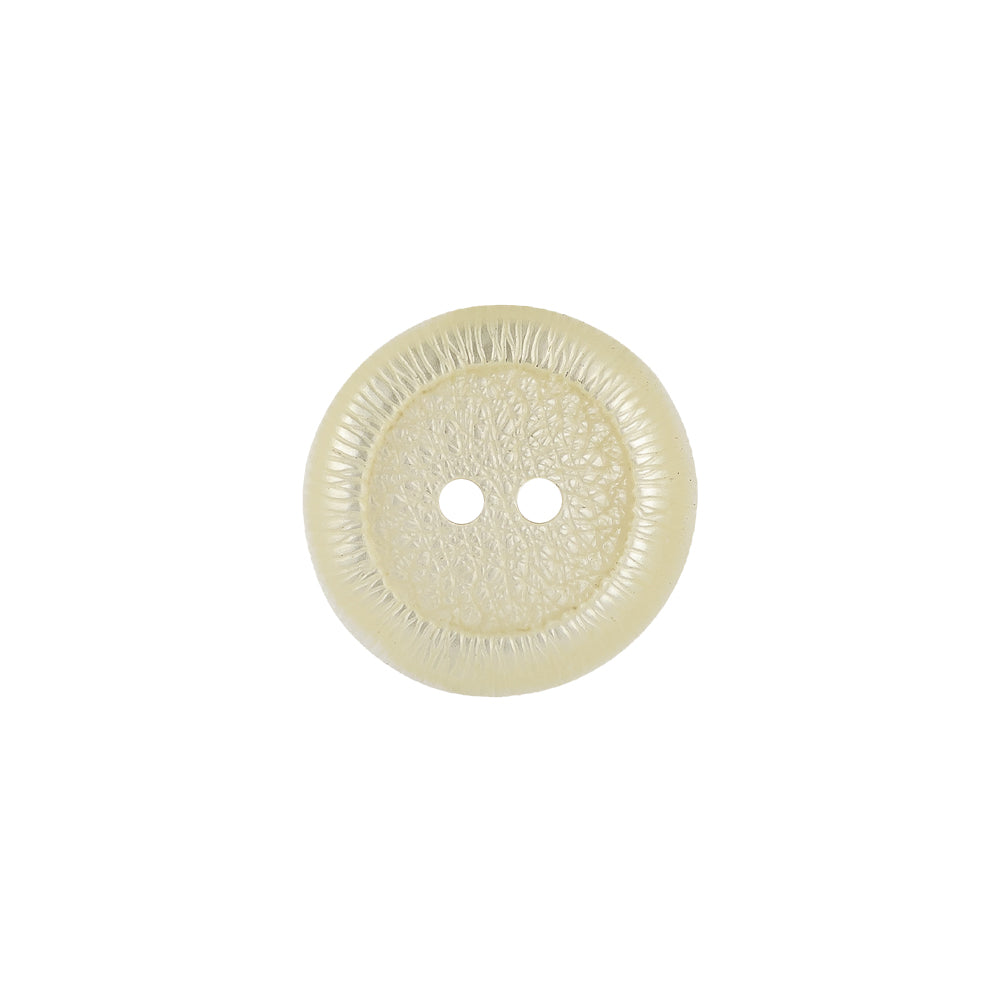 Italian Barely Yellow Iridescent Radiating Rim 2-Hole Plastic Button - 24L/15mm - Joann Fabrics