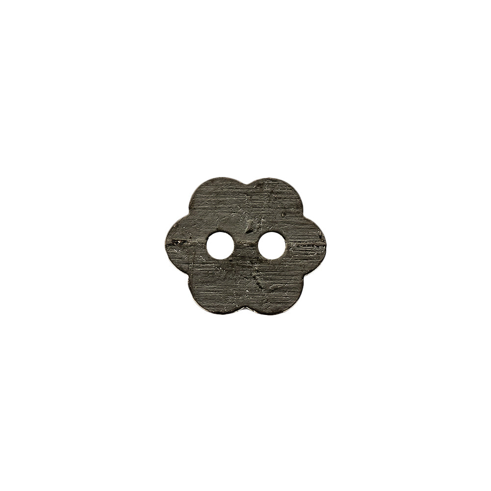Gunmetal Concave 2-Hole Metal Flower Button - 20L/12.5mm - Joann Fabrics