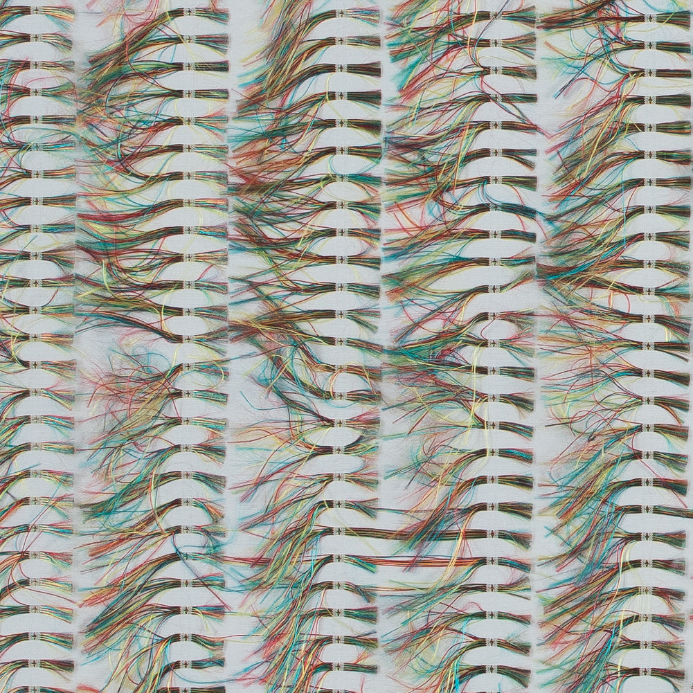 Optic White and Multicolor Eyelash Fringe Fabric - Joann Fabrics