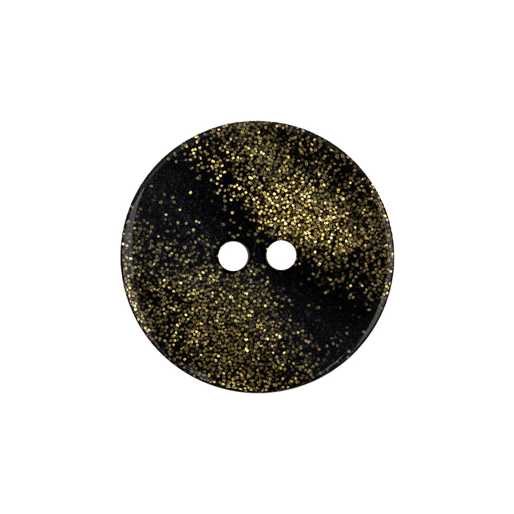 Italian Gold and Black Glitter 2-Hole Button - 36L/23mm - Joann Fabrics