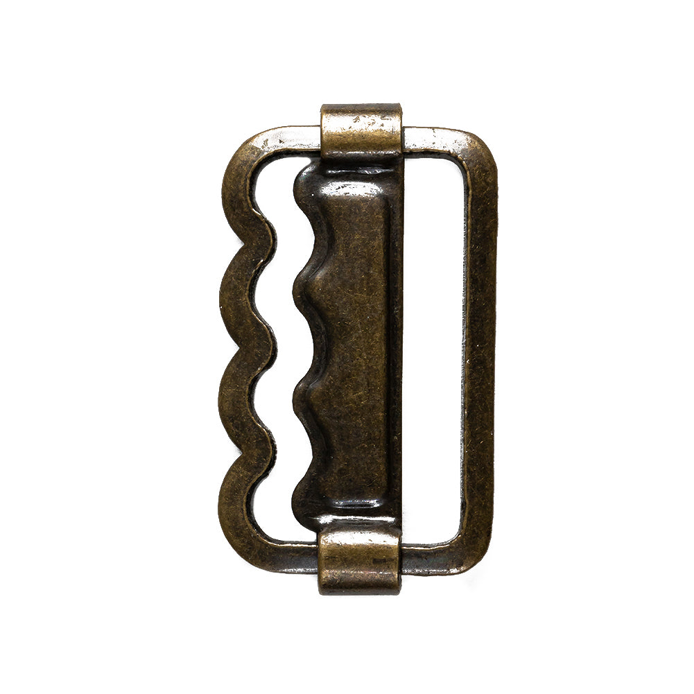 Antique Gold Wavy Metal Slider - 0.625