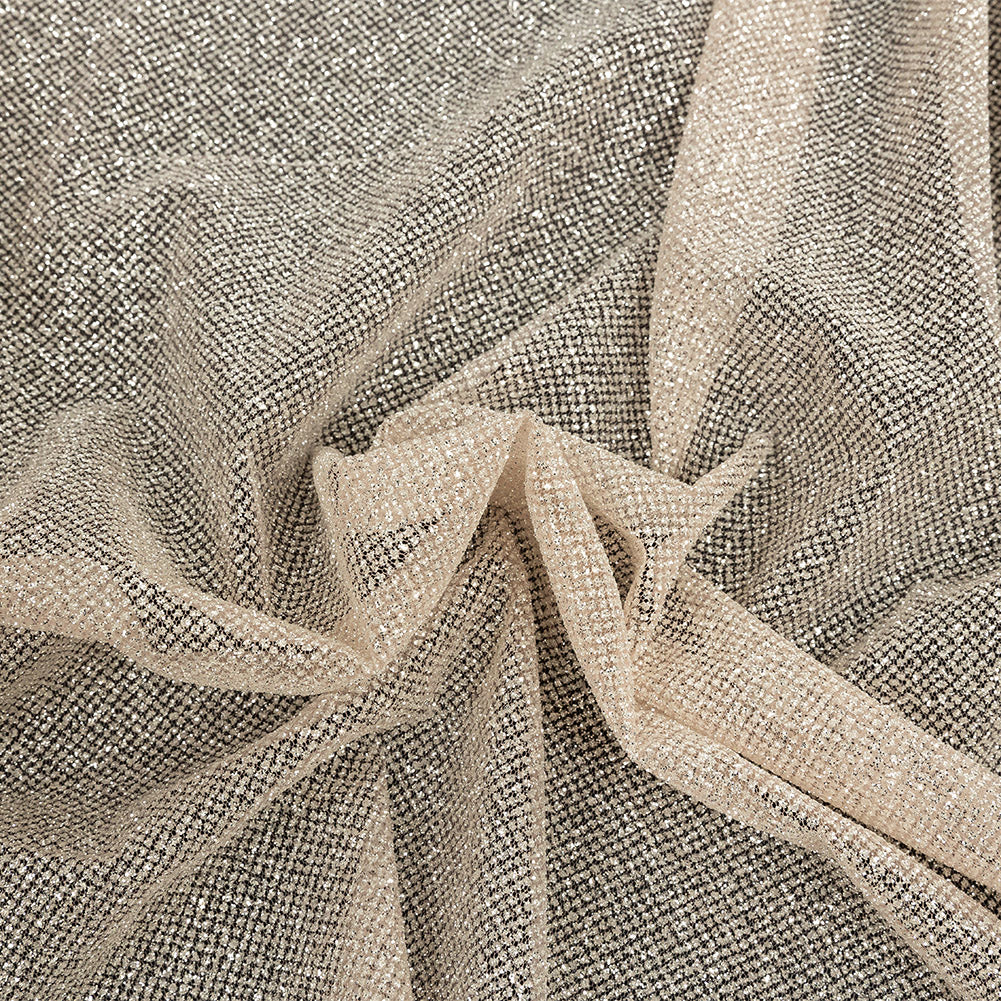 Tulle with Metallic Platinum Glitter - Powder - Platina Collection - Joann Fabrics