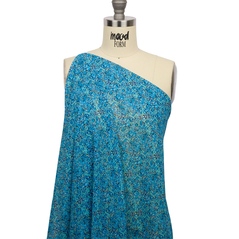Viscose Georgette - Blue Floral - Titania's Dream Print - Mood Exclusive Secret Garden Collection - Joann Fabrics