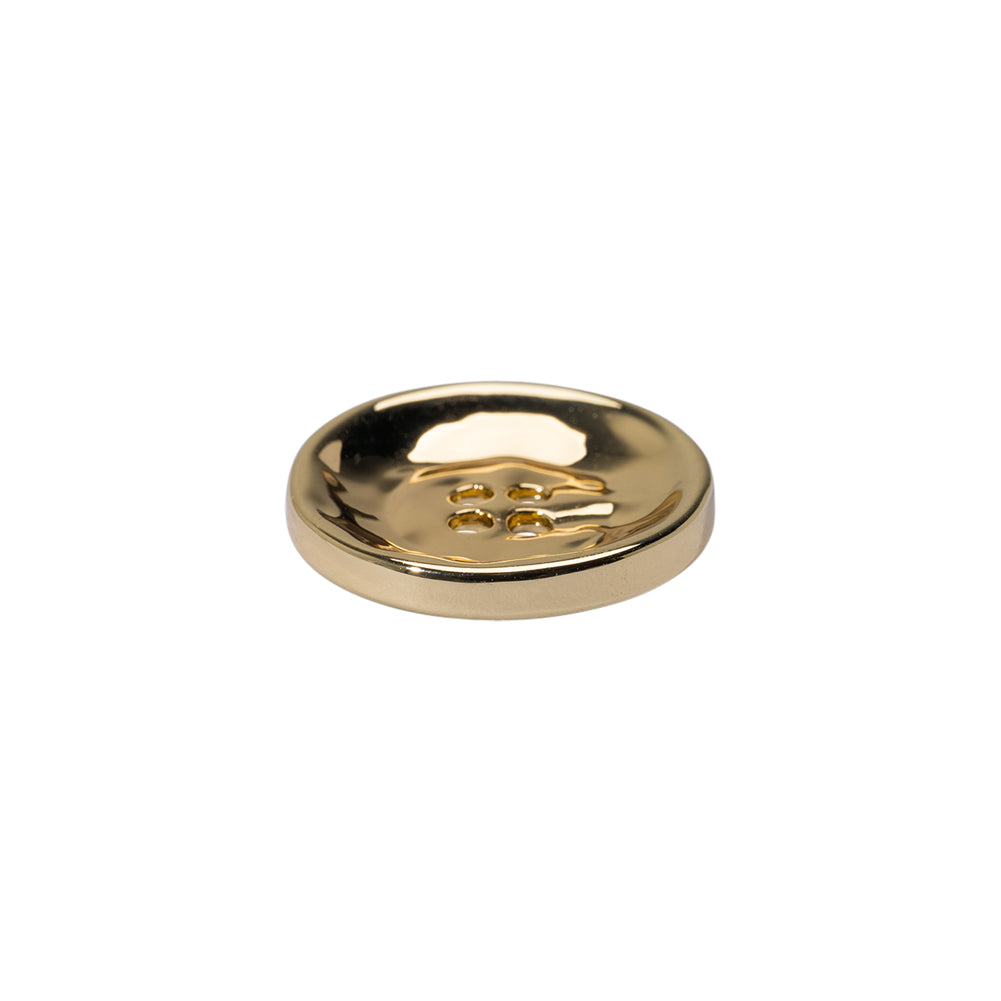 Organic Textured Metal Four-Hole Button - 27L/17mm - Gold - Joann Fabrics