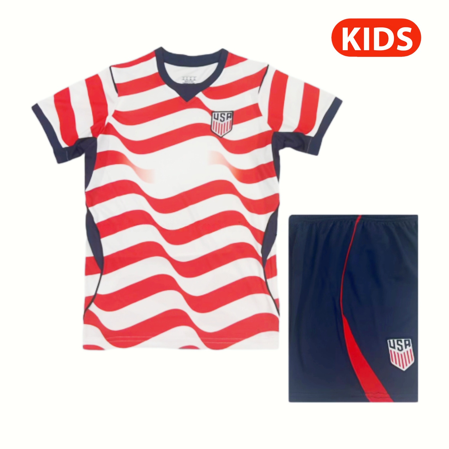 【Chest Blank】United States USA 2026 Home Kids Kit - UnitedFutballJersey