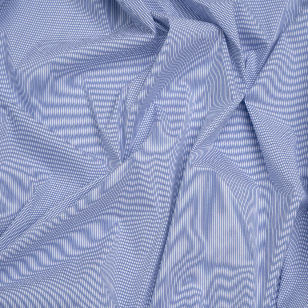 Cotton Shirting - Marine Blue and White Stripes - Deadstock - Joann Fabrics